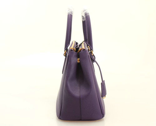 2014 Prada saffiano calfskin 30cm tote BN1801 purple - Click Image to Close
